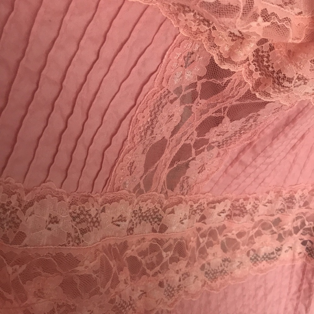 Betsey Johnson peach spaghetti strap sun dress size 10 lace - Picture 8 of 13